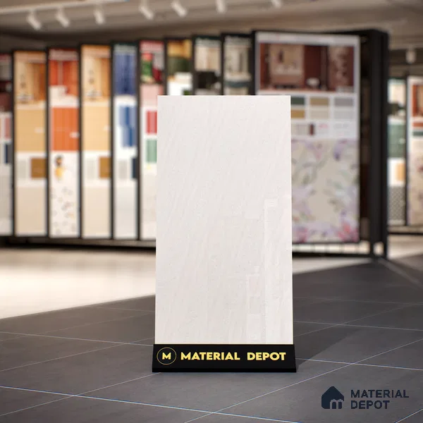 Marble Floor & Wall Tile TL 04551 Arizona White 4 ft x 2 ft Glossy Finish Double Charge Vitrified Tile - 9 mm