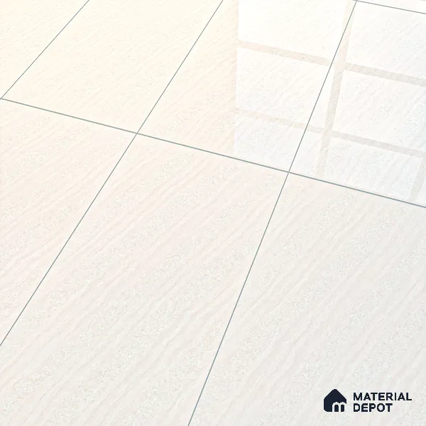 Marble Floor & Wall Tile TL 04551 Arizona White 4 ft x 2 ft Glossy Finish Double Charge Vitrified Tile - 9 mm