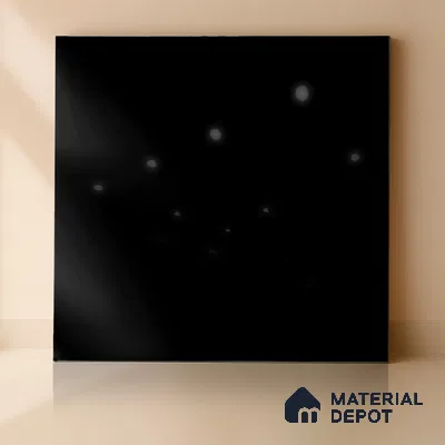 TL 04464 Super Black 600 x 600 mm Glossy Finish Tile - 9 mm