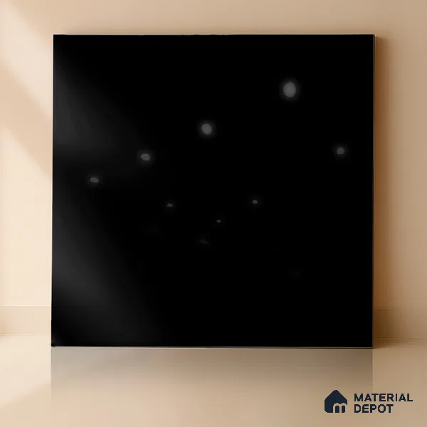 TL 04464 Super Black 600 x 600 mm Glossy Finish Tile - 9 mm