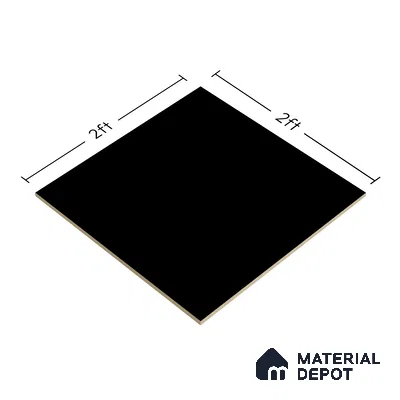 TL 04464 Super Black 600 x 600 mm Glossy Finish Tile - 9 mm