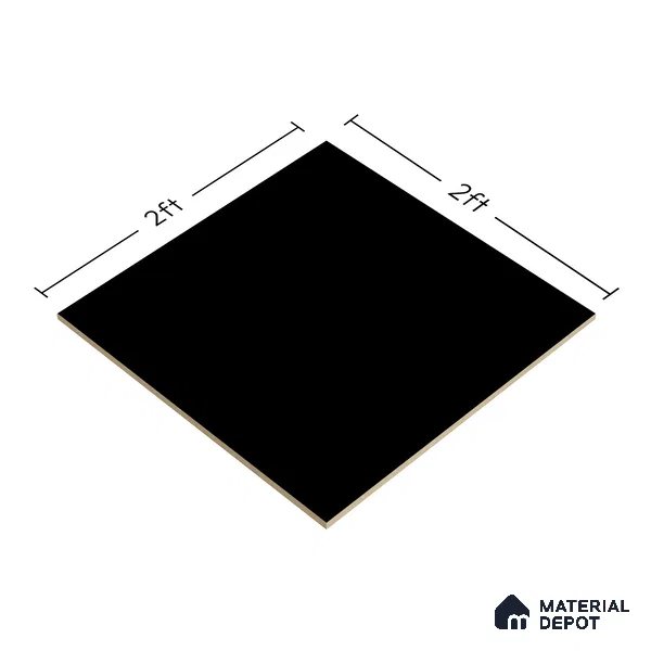 TL 04464 Super Black 600 x 600 mm Glossy Finish Tile - 9 mm