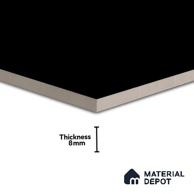 TL 04464 Super Black 600 x 600 mm Glossy Finish Tile - 9 mm