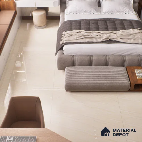 Marble Floor & Wall Double Charge Tile | TL 05557 Arizona Gold 4 ft x 2 ft Glossy Finish Vitrified Tile | Suitable For Living Room, Bedroom, Kitchen