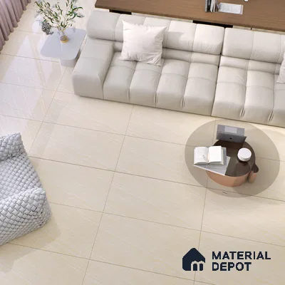 Marble Floor & Wall Double Charge Tile | TL 05557 Arizona Gold 4 ft x 2 ft Glossy Finish Vitrified Tile | Suitable For Living Room, Bedroom, Kitchen