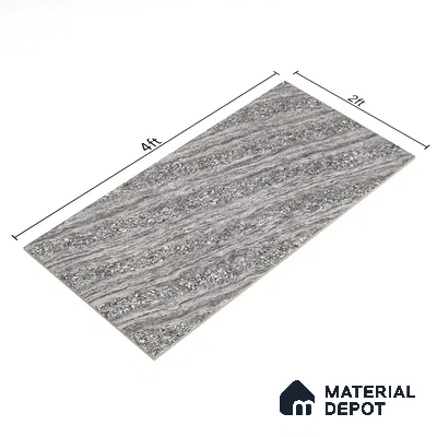 Marble Floor & Wall Double Charge Tile | TL 05557 B Arizona Ash 4 ft x 2 ft Glossy Finish Vitrified Tile | Suitable For Living Room, Bedroom, Kitchen