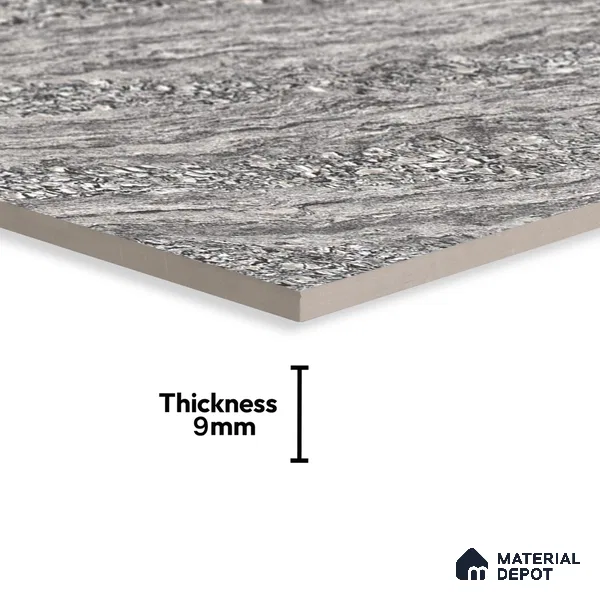 Marble Floor & Wall Double Charge Tile | TL 05557 B Arizona Ash 4 ft x 2 ft Glossy Finish Vitrified Tile | Suitable For Living Room, Bedroom, Kitchen
