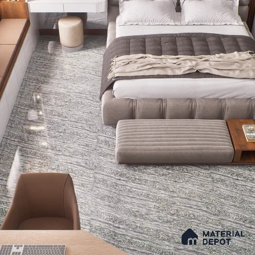 Marble Floor & Wall Double Charge Tile | TL 05557 B Arizona Ash 4 ft x 2 ft Glossy Finish Vitrified Tile | Suitable For Living Room, Bedroom, Kitchen
