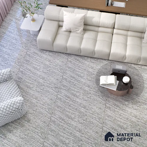 Marble Floor & Wall Double Charge Tile | TL 05557 B Arizona Ash 4 ft x 2 ft Glossy Finish Vitrified Tile | Suitable For Living Room, Bedroom, Kitchen