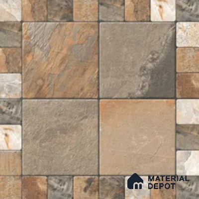 TL 01587 Brown 16 x 16 inch Matte Finish Vitrified Parking Floor Tile - 12 mm | Pattern Alignment May Vary | 2-3 mm Spacer is Mandatory