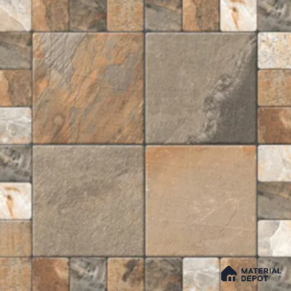 TL 01587 Brown 16 x 16 inch Matte Finish Vitrified Parking Floor Tile - 12 mm | Pattern Alignment May Vary | 2-3 mm Spacer is Mandatory