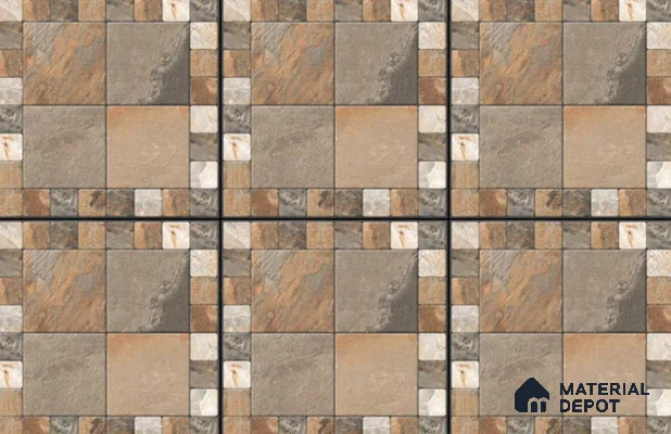 TL 01587 Brown 16 x 16 inch Matte Finish Vitrified Parking Floor Tile - 12 mm | Pattern Alignment May Vary | 2-3 mm Spacer is Mandatory