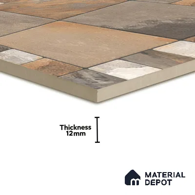 TL 01587 Brown 16 x 16 inch Matte Finish Vitrified Parking Floor Tile - 12 mm | Pattern Alignment May Vary | 2-3 mm Spacer is Mandatory