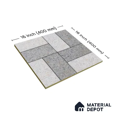TL 01606 Grayscale Grey 16 x 16 inch Matte Finish Vitrified Parking Floor Tile - 12 mm | Pattern Alignment May Vary | 2-3 mm Spacer is Mandatory