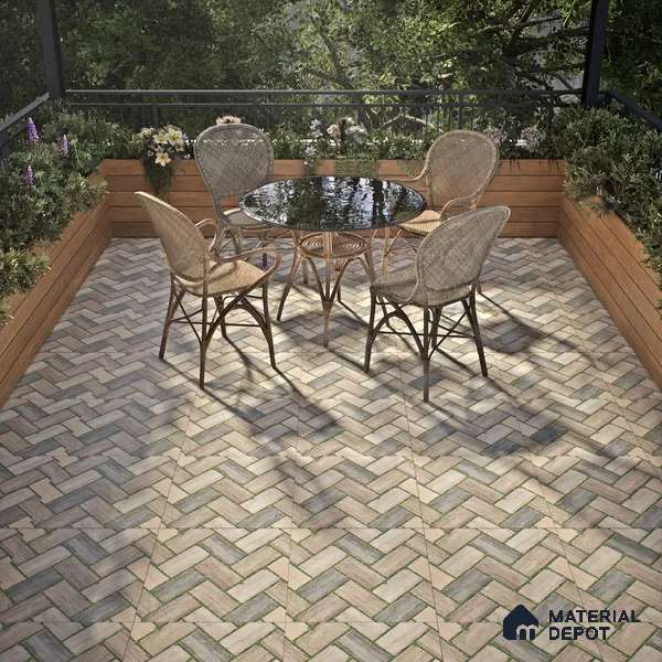 TL 01606 Grayscale Grey 16 x 16 inch Matte Finish Vitrified Parking Floor Tile - 12 mm | Pattern Alignment May Vary | 2-3 mm Spacer is Mandatory