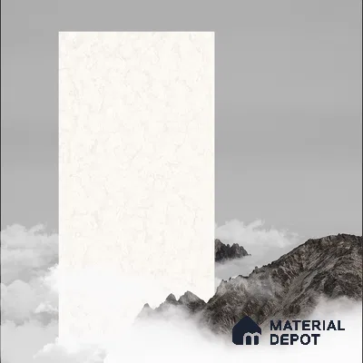 Marble Floor & Wall Double Charge Tile | TL 05558 B Smoke White 4 ft x 2 ft Glossy Finish Vitrified Tile | Suitable For Living Room, Bedroom, Kitchen