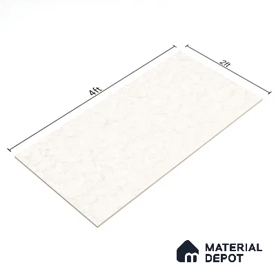 Marble Floor & Wall Double Charge Tile | TL 05558 B Smoke White 4 ft x 2 ft Glossy Finish Vitrified Tile | Suitable For Living Room, Bedroom, Kitchen