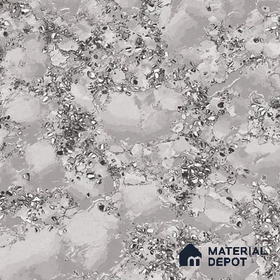 Marble Floor & Wall Double Charge Tile | TL 05558 Smoke Ash 4 ft x 2 ft Glossy Finish Vitrified Tile | Suitable For Living Room, Bedroom, Kitchen