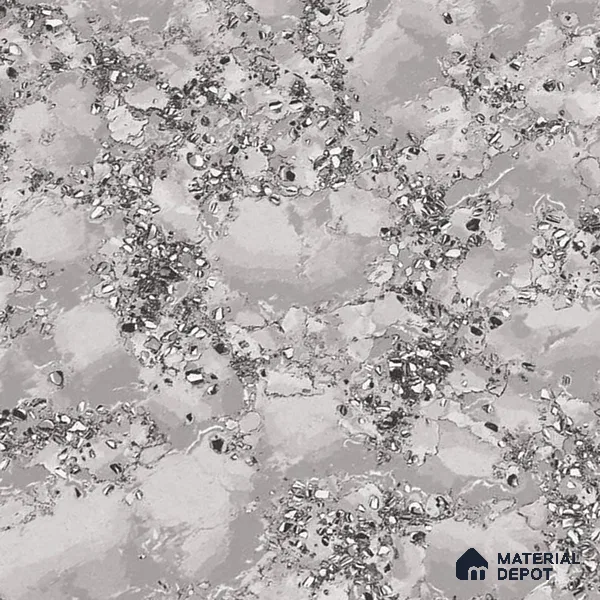 Marble Floor & Wall Double Charge Tile | TL 05558 Smoke Ash 4 ft x 2 ft Glossy Finish Vitrified Tile | Suitable For Living Room, Bedroom, Kitchen