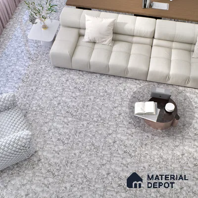 Marble Floor & Wall Double Charge Tile | TL 05558 Smoke Ash 4 ft x 2 ft Glossy Finish Vitrified Tile | Suitable For Living Room, Bedroom, Kitchen