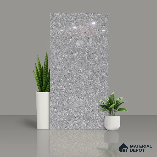 Marble Floor & Wall Double Charge Tile | TL 05556 B Tesla Ash 4 ft x 2 ft Glossy Finish Vitrified Tile | Suitable For Living Room, Bedroom, Kitchen