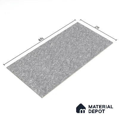 Marble Floor & Wall Double Charge Tile | TL 05556 B Tesla Ash 4 ft x 2 ft Glossy Finish Vitrified Tile | Suitable For Living Room, Bedroom, Kitchen