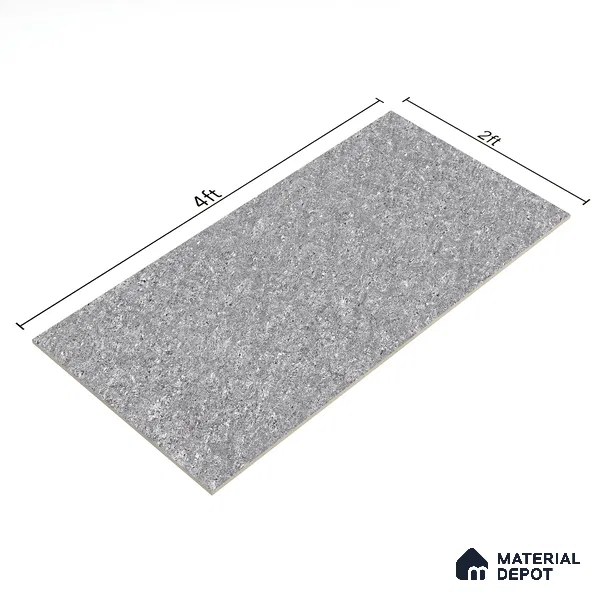 Marble Floor & Wall Double Charge Tile | TL 05556 B Tesla Ash 4 ft x 2 ft Glossy Finish Vitrified Tile | Suitable For Living Room, Bedroom, Kitchen