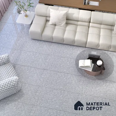 Marble Floor & Wall Double Charge Tile | TL 05556 B Tesla Ash 4 ft x 2 ft Glossy Finish Vitrified Tile | Suitable For Living Room, Bedroom, Kitchen