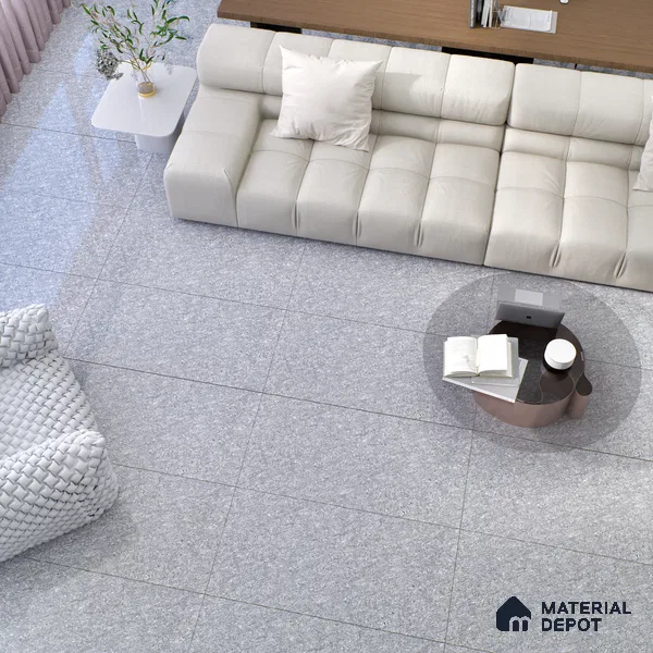 Marble Floor & Wall Double Charge Tile | TL 05556 B Tesla Ash 4 ft x 2 ft Glossy Finish Vitrified Tile | Suitable For Living Room, Bedroom, Kitchen