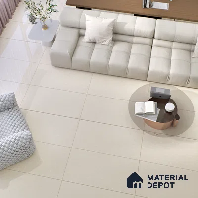 Marble Floor & Wall Double Charge Tile | TL 05556 Tesla Gold 4 ft x 2 ft Glossy Finish Vitrified Tile | Suitable For Living Room, Bedroom, Kitchen