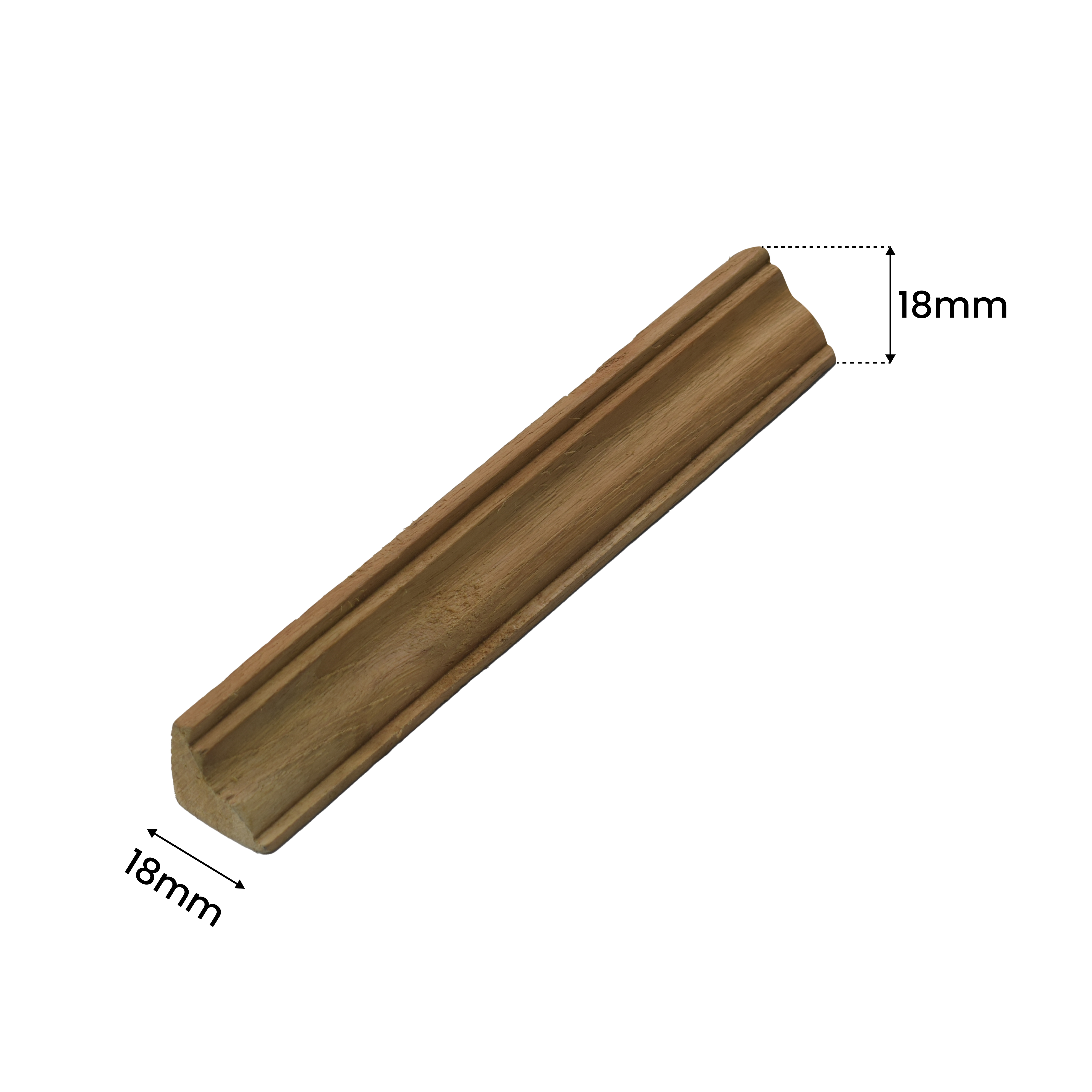 Ready to Install DIY Finished BB Grade Teak Wood Paintable French Beading Granulux WP 00025 | 18 x 18 mm | 1 Piece = 1 RFT | Nail & Adhesive Installation