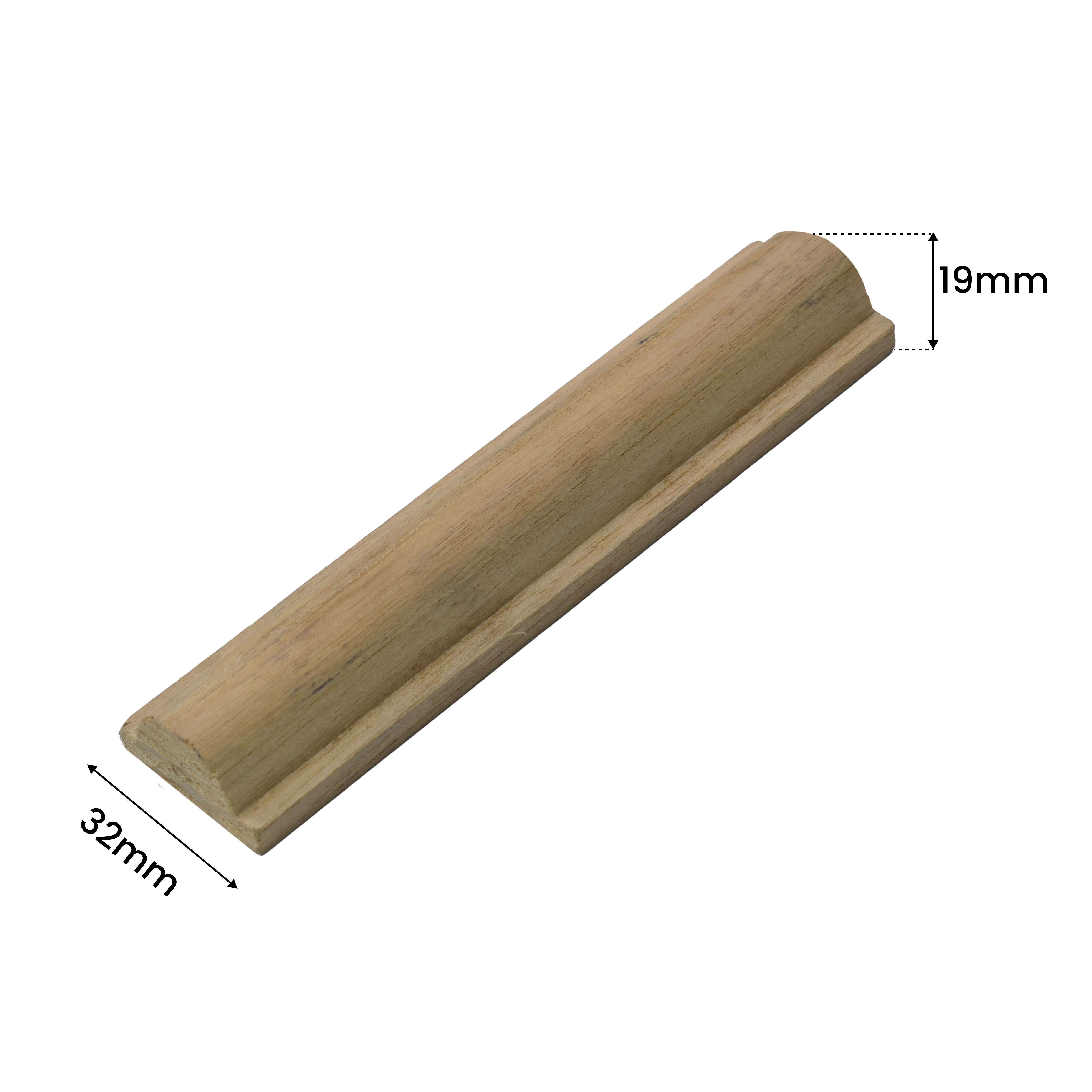 Ready to Install DIY Finished Beech Wood Paintable French Beading Granulux WP 00008 I | 32 x 19 mm | 1 Piece = 1 RFT | Nail & Adhesive Installation