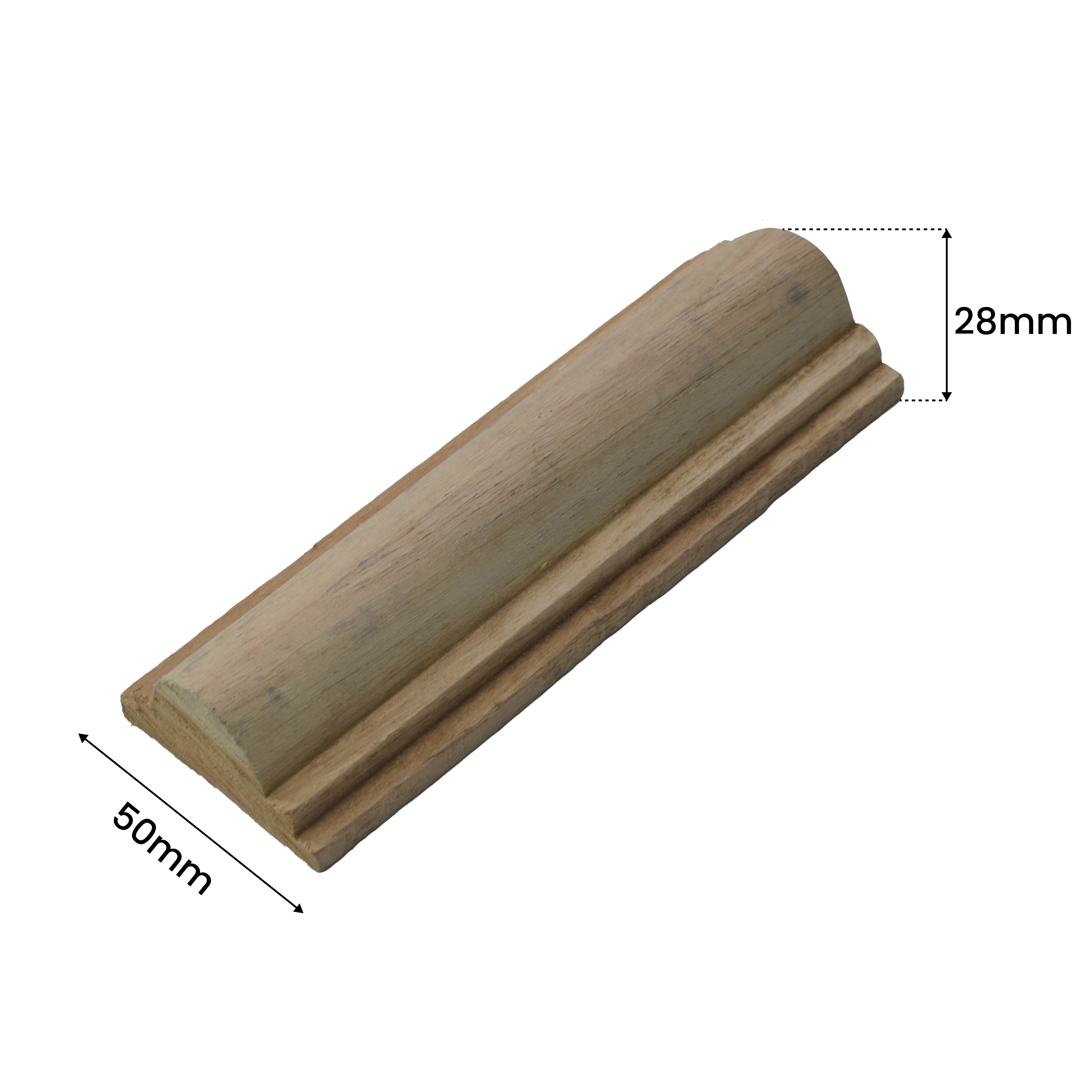 Ready to Install DIY Finished BB Grade Teak Wood Paintable French Beading Granulux WP 00007 B | 50 x 28 mm | 1 Piece = 1 RFT | Nail & Adhesive Installation