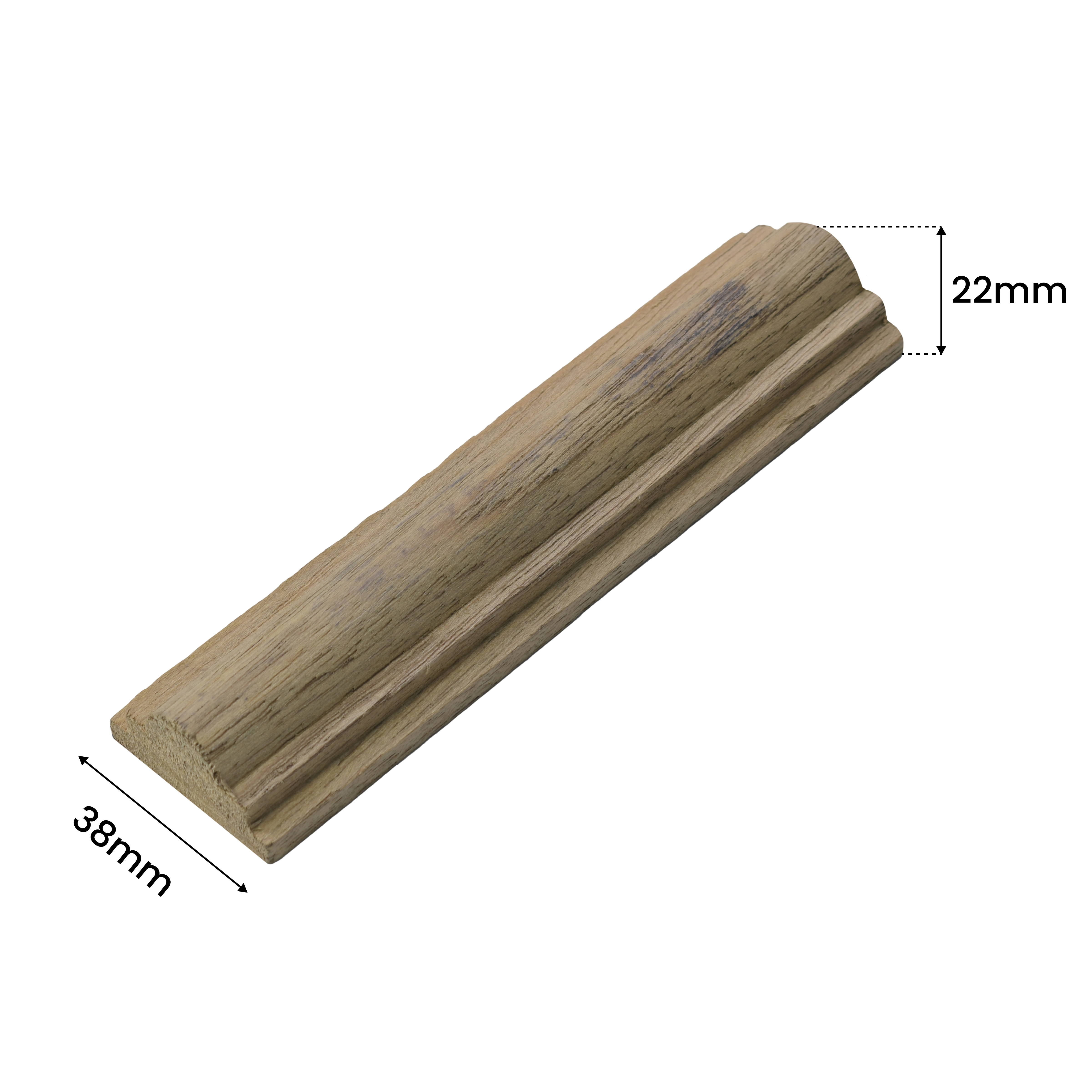 Ready to Install DIY Finished BB Grade Teak Wood Paintable French Beading Granulux WP 00007 C | 38 x 22 mm | 1 Piece = 1 RFT | Nail & Adhesive Installation