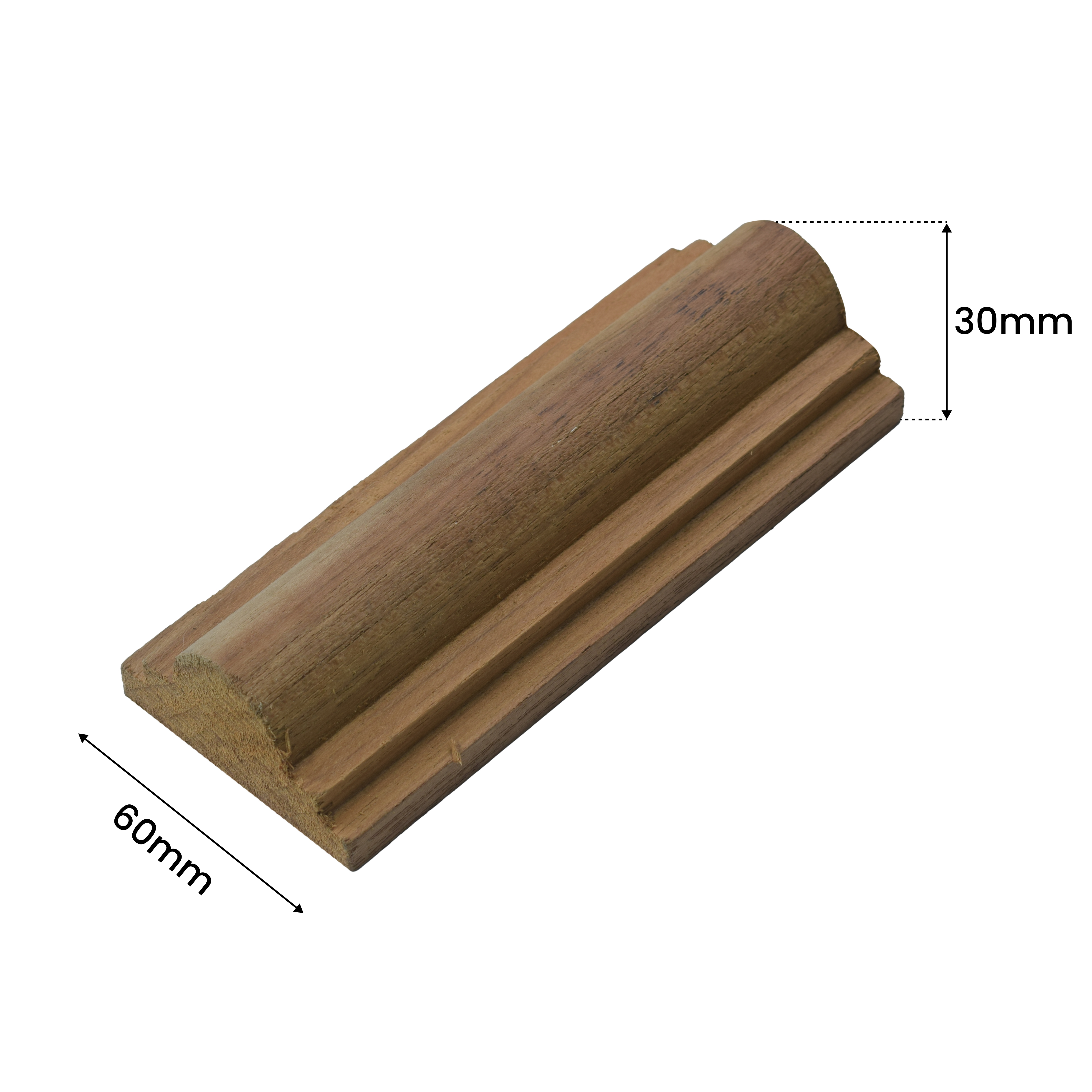 Ready to Install DIY Finished Beech Wood Paintable French Beading Granulux WP 00007 G | 60 x 30 mm | 1 Piece = 1 RFT | Nail & Adhesive Installation