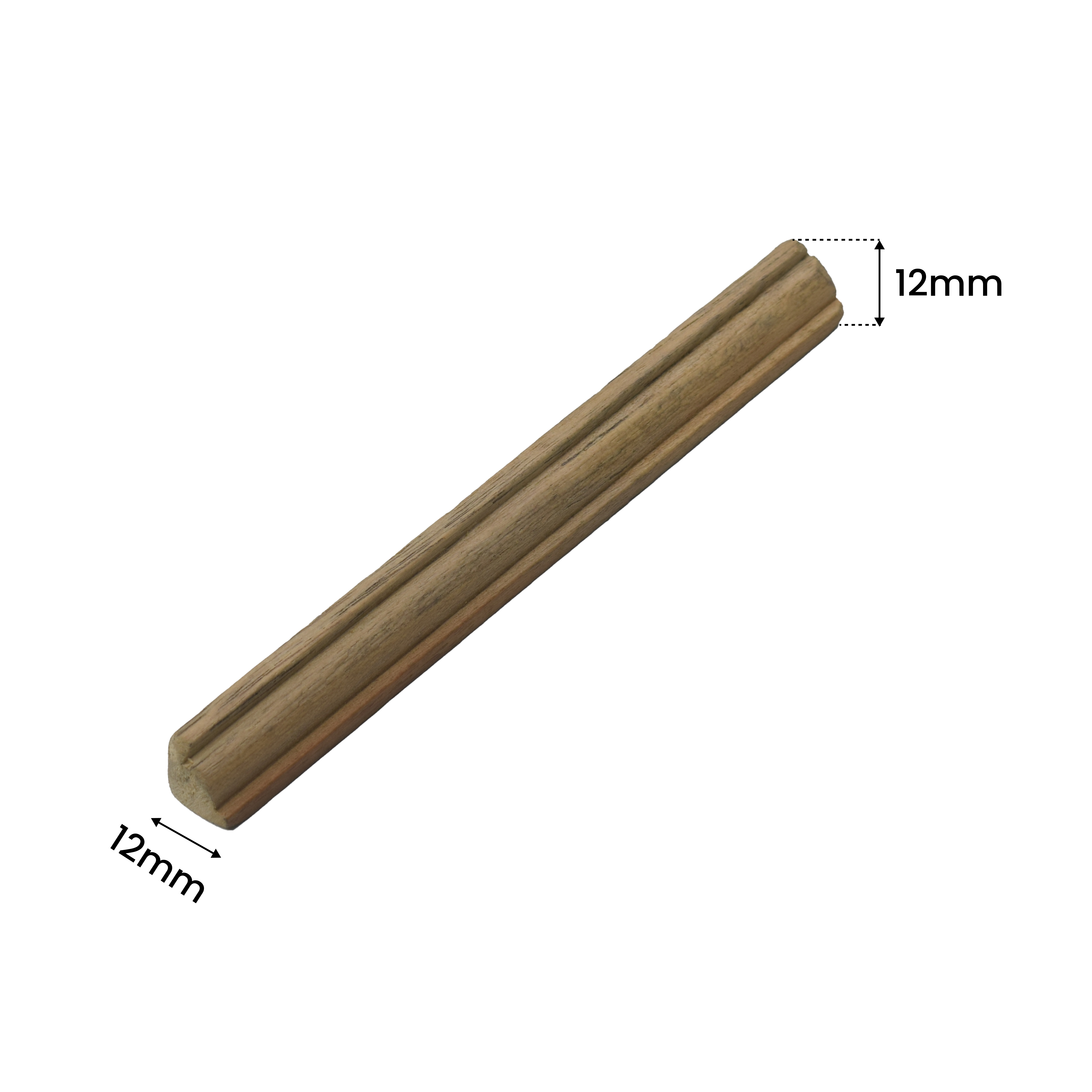 Ready to Install DIY Finished BB Grade Teak Wood Paintable French Beading Granulux WP 00017 | 12 x 12 mm | 1 Piece = 1 RFT | Nail & Adhesive Installation