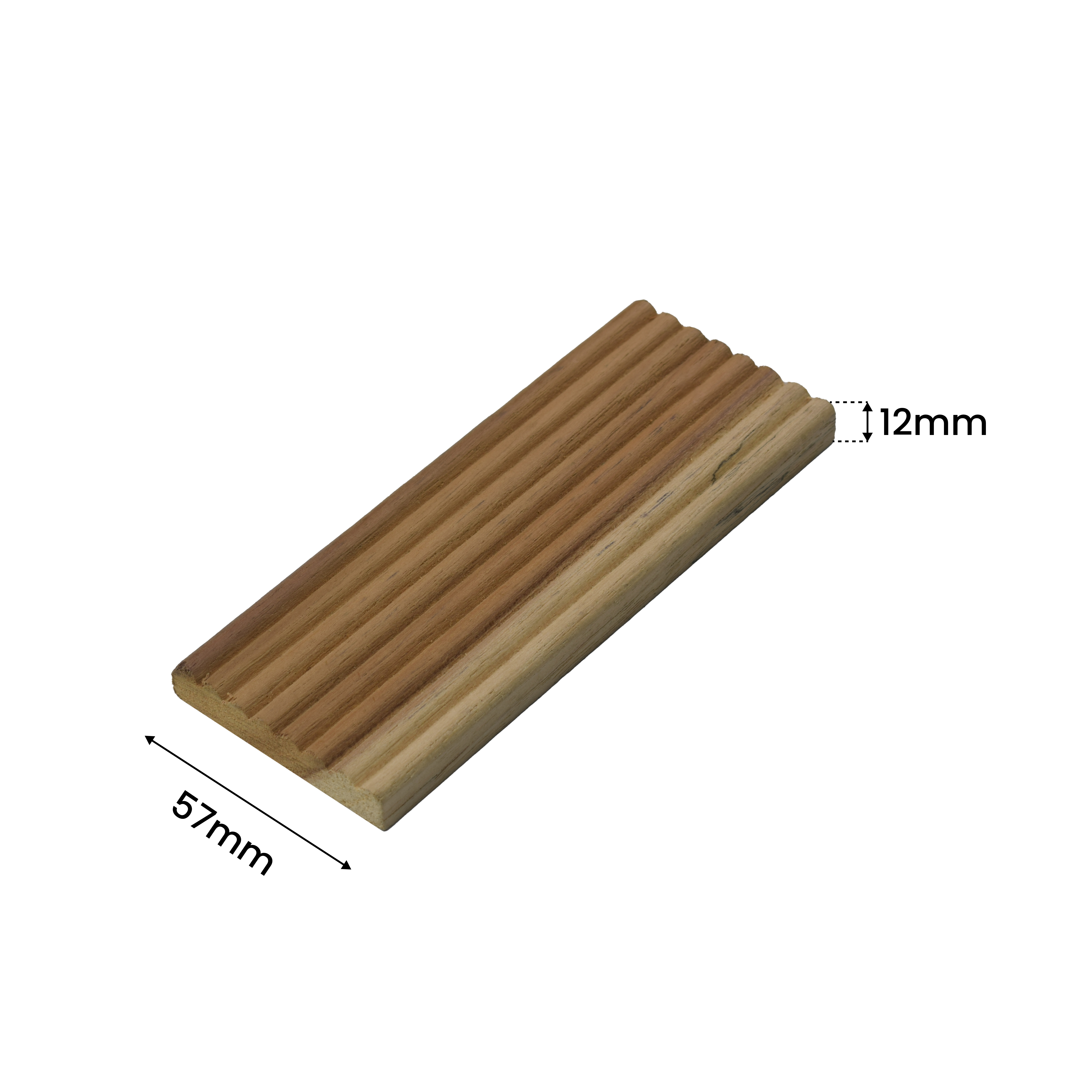 Ready to Install DIY Finished BB Grade Teak Wood Paintable French Beading Granulux WP 00010 | 57 x 12 mm | 1 Piece = 1 RFT | Nail & Adhesive Installation