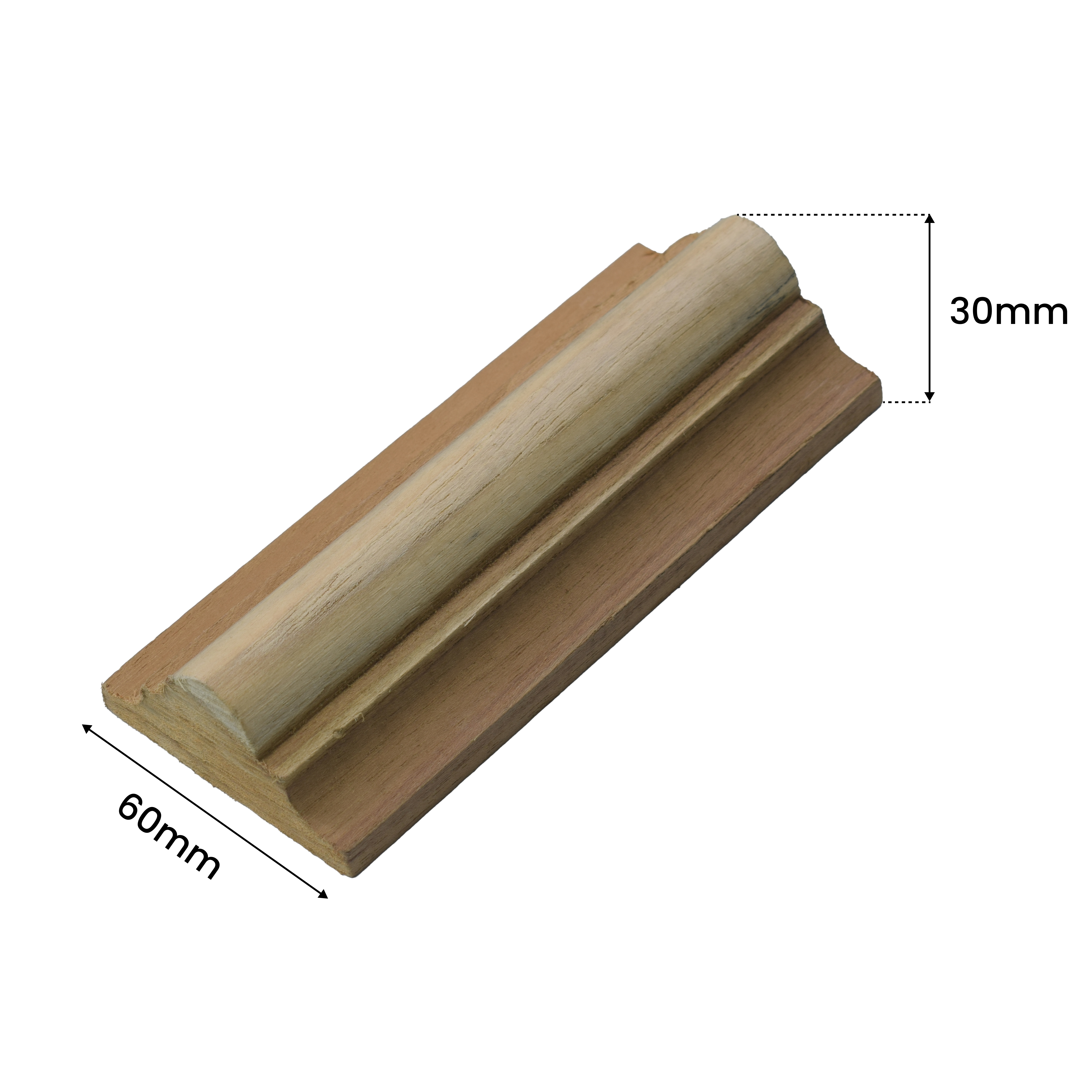 Ready to Install DIY Finished Beech Wood Paintable French Beading Granulux WP 00001 C | 60 x 30 mm | 1 Piece = 1 RFT | Nail & Adhesive Installation