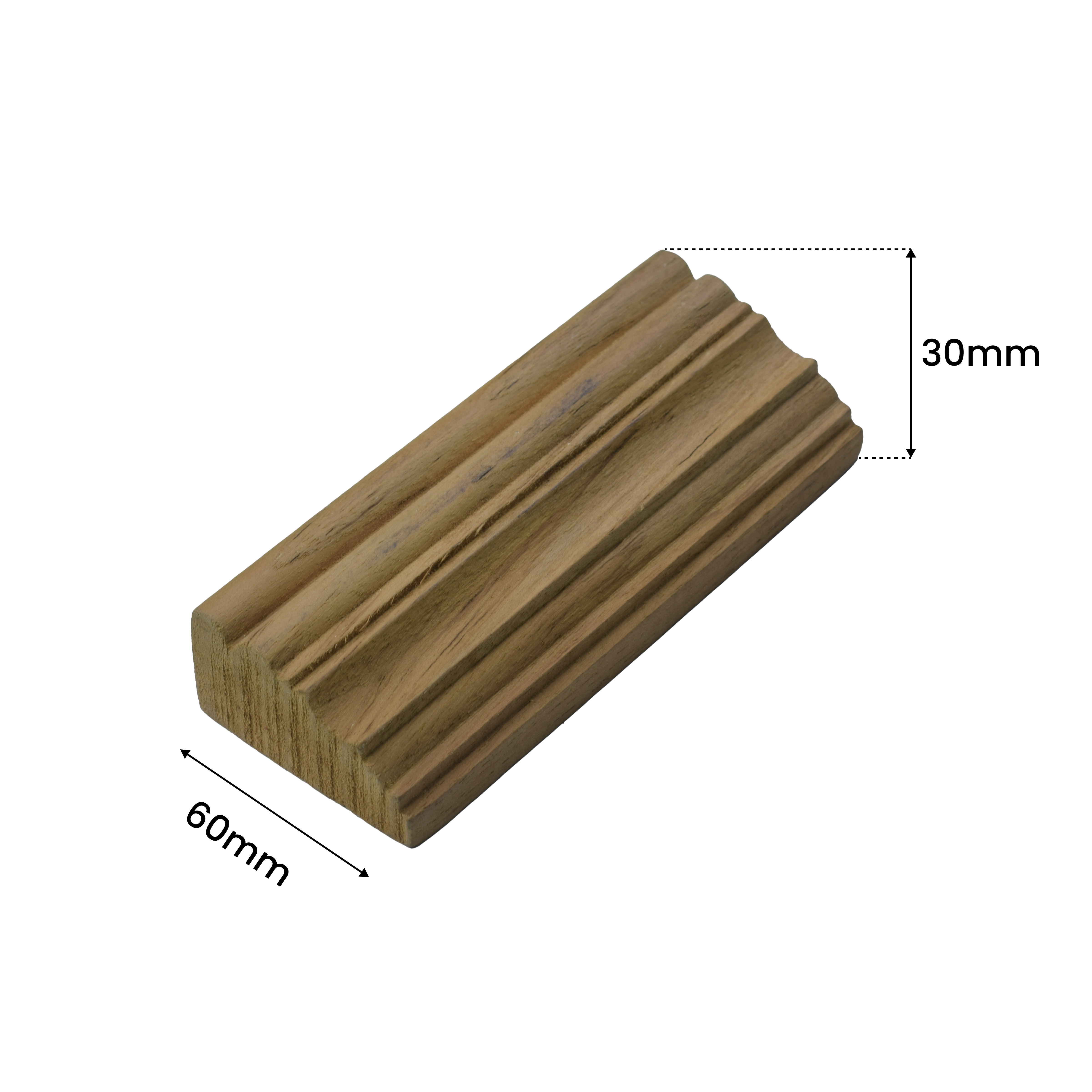 Ready to Install DIY Finished BB Grade Teak Wood Paintable French Beading Granulux WP 00012 | 60 x 30 mm | 1 Piece = 1 RFT | Nail & Adhesive Installation