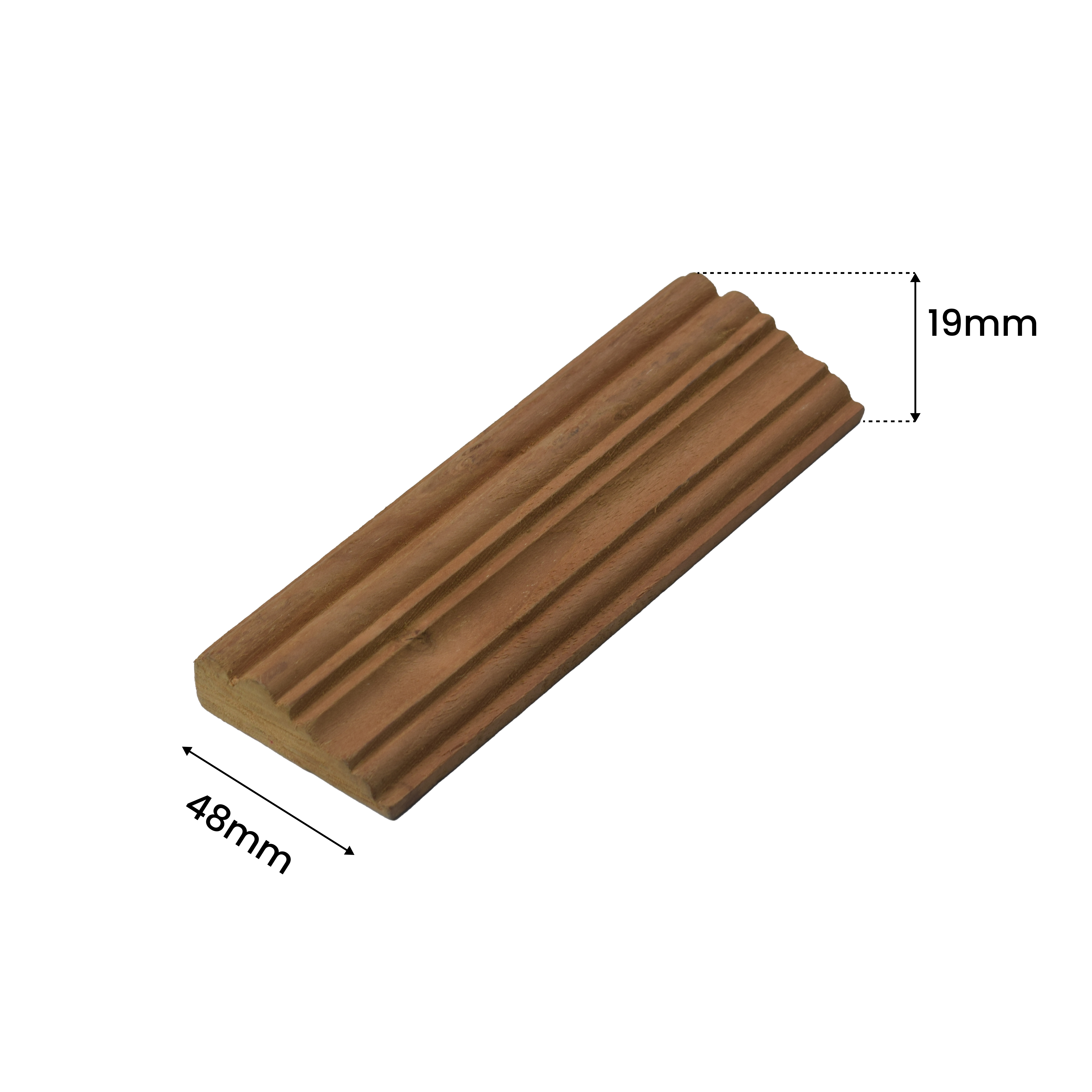 Ready to Install DIY Finished MDF Paintable French Beading Granulux WP 00011 F | 48 x 19 mm | 8 ft Length | Nail & Adhesive Installation