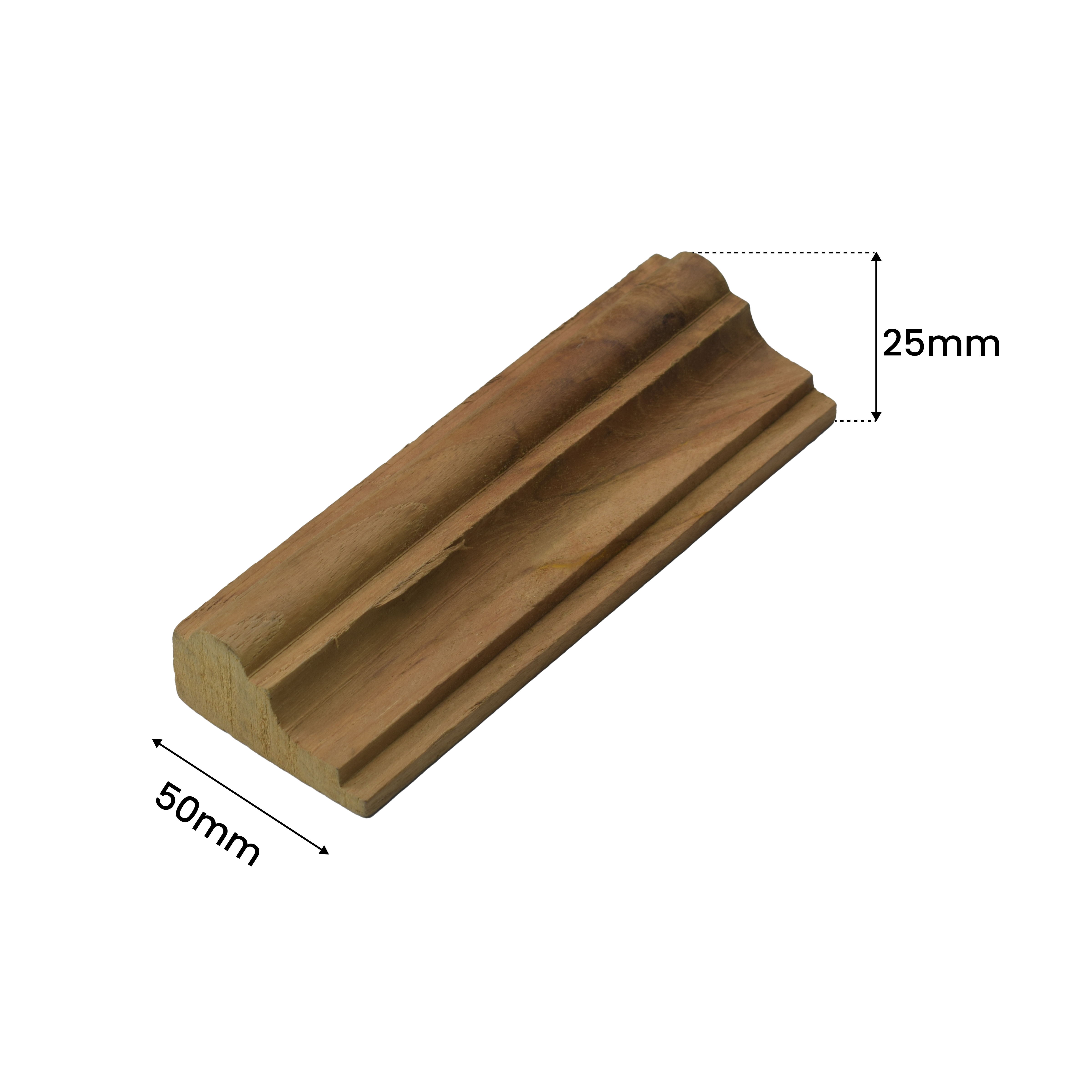 Ready to Install DIY Finished MDF Paintable French Beading Granulux WP 00016 H | 50 x 25 mm | 8 ft Length | Nail & Adhesive Installation