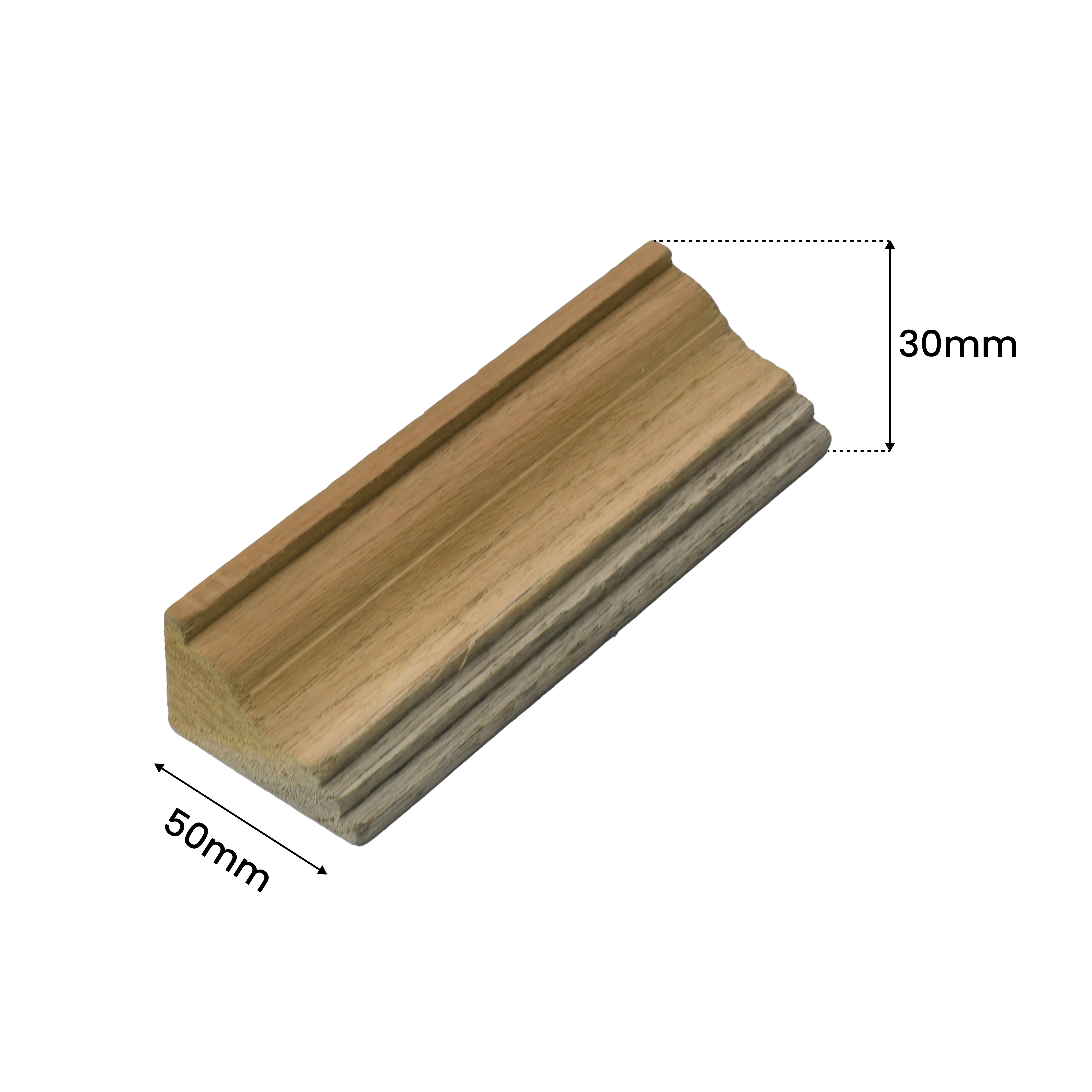 Ready to Install DIY Finished Beech Wood Paintable French Beading Granulux WP 00026 J | 50 x 30 mm | 1 Piece = 1 RFT | Nail & Adhesive Installation