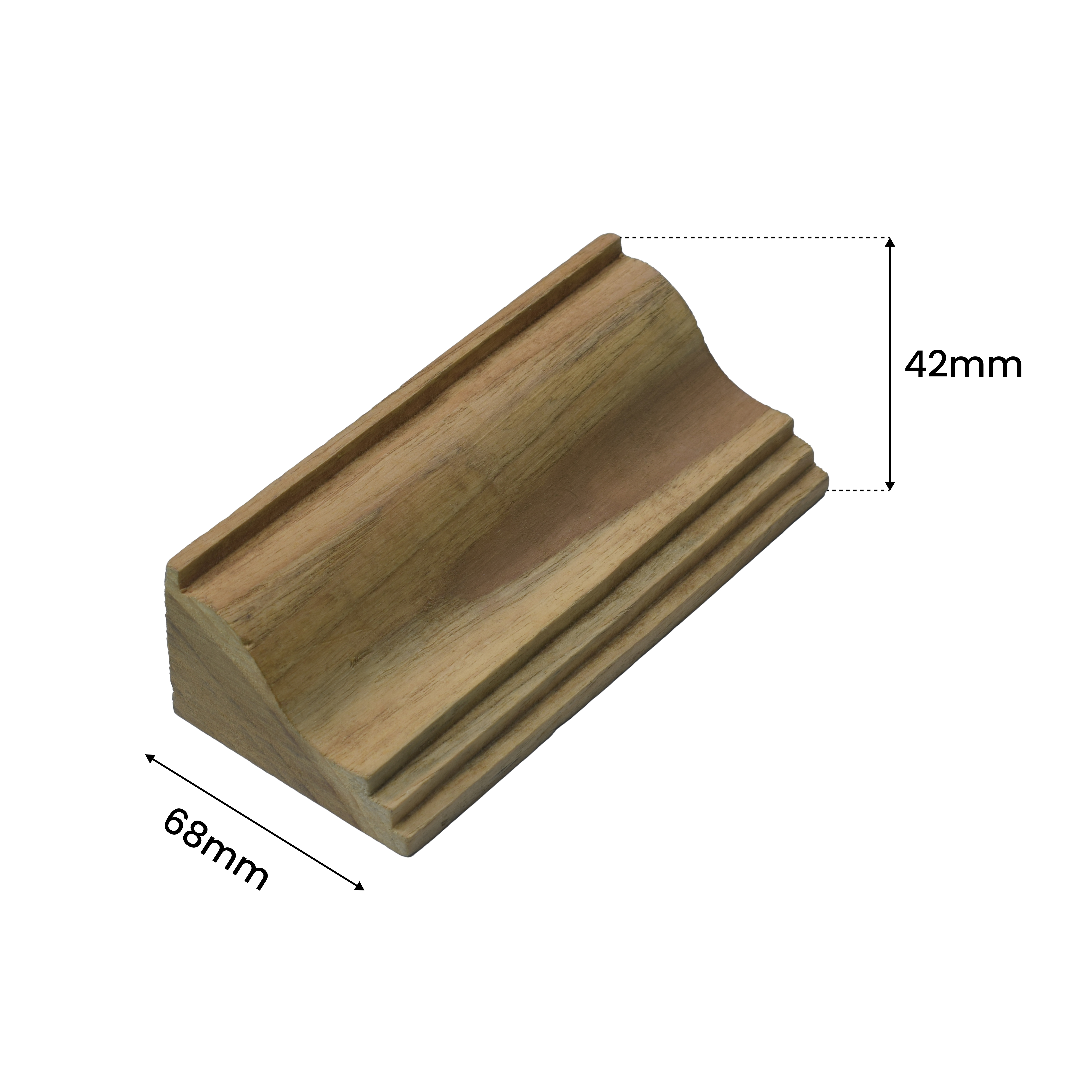 Ready to Install DIY Finished Beech Wood Paintable French Beading Granulux WP 00026 L | 68 x 42 mm | 1 Piece = 1 RFT | Nail & Adhesive Installation