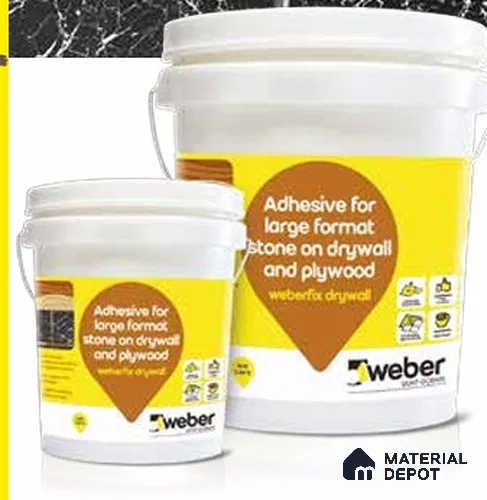 Weberfix Drywall Tile Adhesive 20 KG (White 15 KG + Pale Yellow 5 KG)
