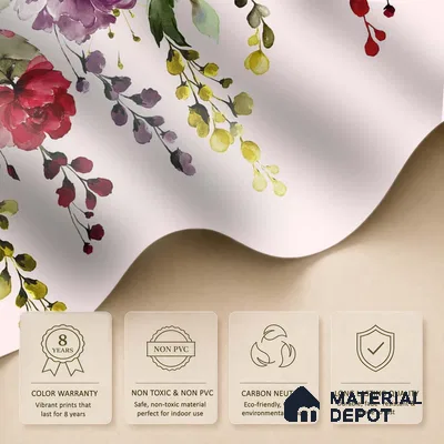 Hanging Floral Pattern for Beautiful Wallpaper, Customised Indrani Series Handmade Florals Design (Customised Size Wallpaper )