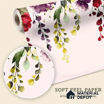 700611 | Hanging Floral Pattern Customized Floral Wallpaper - Soft Feel