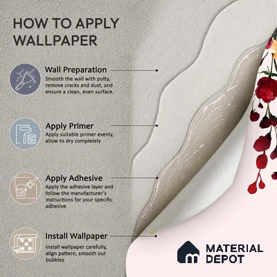 700611 | Hanging Floral Pattern Customized Floral Wallpaper - Soft Feel
