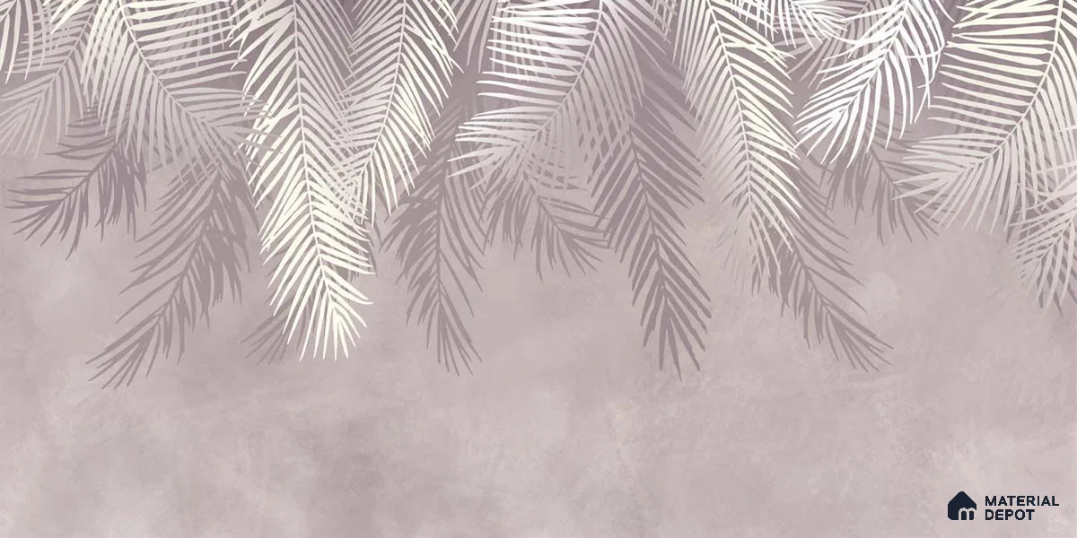 701622 - Hanging Tropical Leaves Wallpaper Design Indrani Series Canvas Tropical Design (Customised Size Wallpaper )