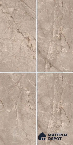 TL 02221 1 Harmony Brown 4 ft x 2 ft Carving Matte Finish Vitrified Tile - 9 mm (Random 3)