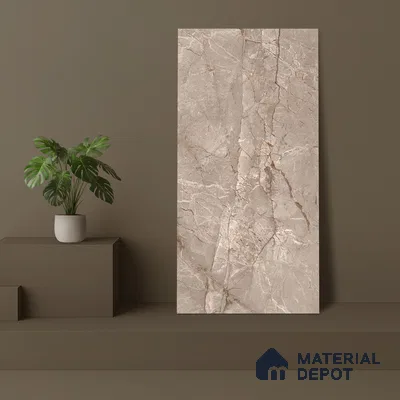 TL 02221 1 Harmony Brown 4 ft x 2 ft Carving Matte Finish Vitrified Tile - 9 mm (Random 3)